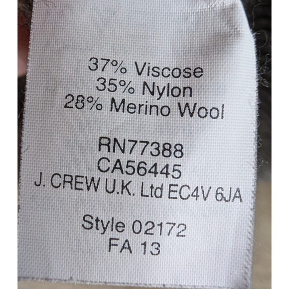 J Crew‎ Womens Merino Wool Gray Waffle Knit Classic Preppy Round Neck Sweater LG - Picture 6 of 8